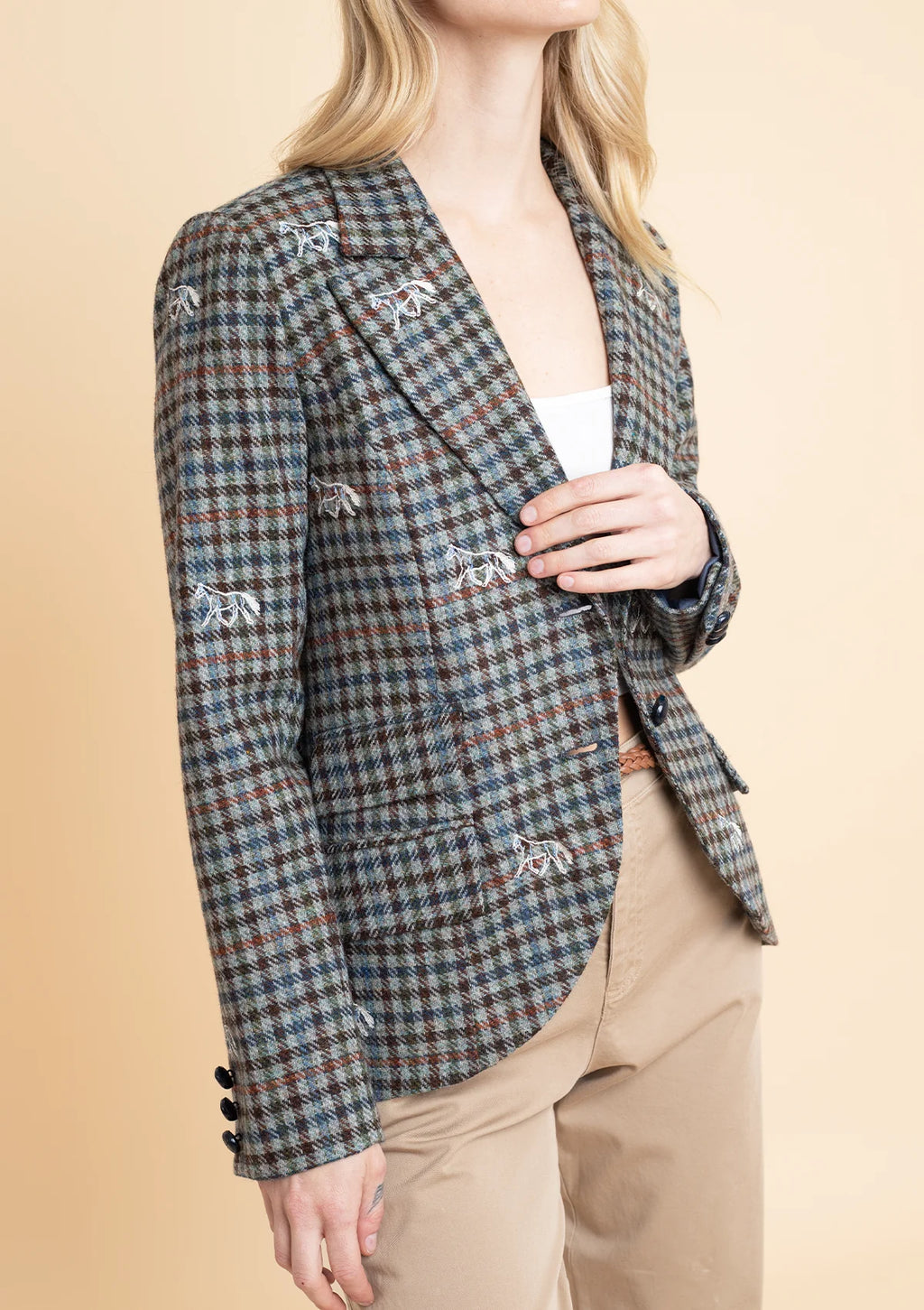 Scarlet Blazer - Embroidered Italian Wool