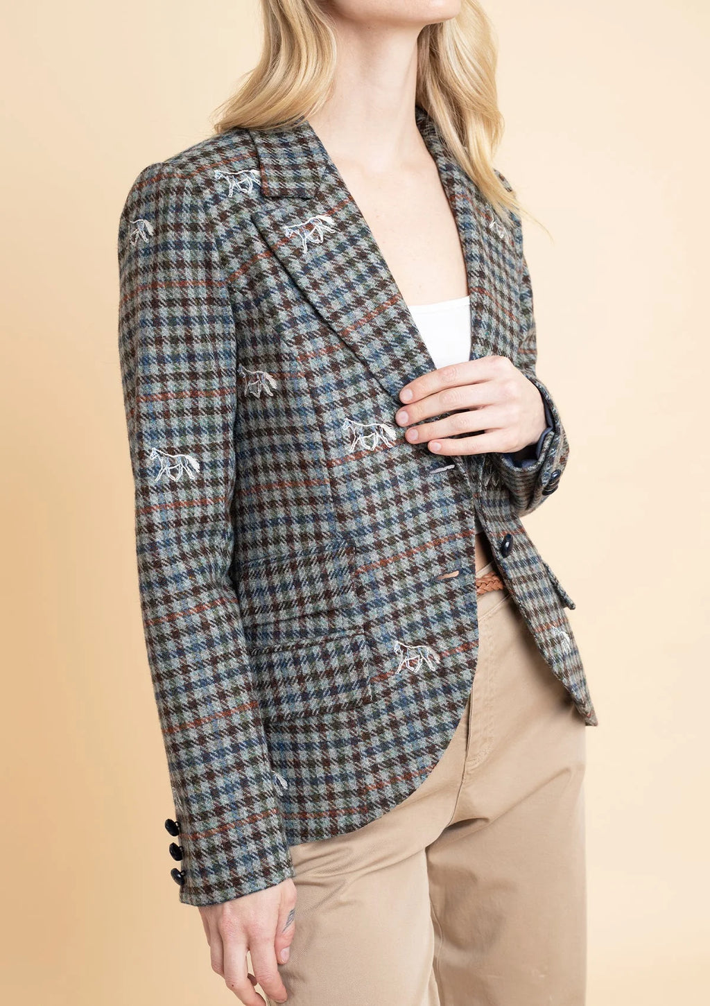 Scarlet Blazer - Embroidered Italian Wool