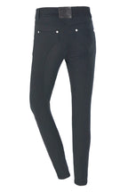 Black riding pants on a white background