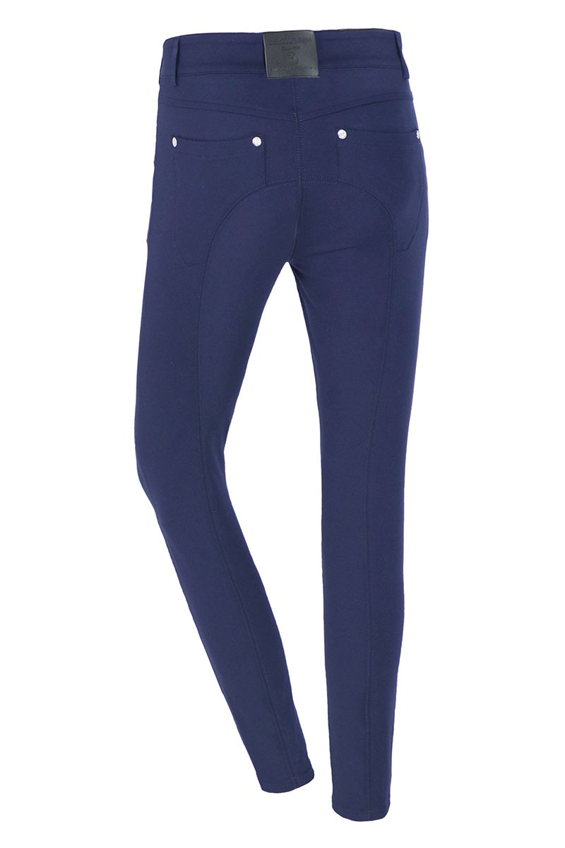 Navy blue pants on a white background